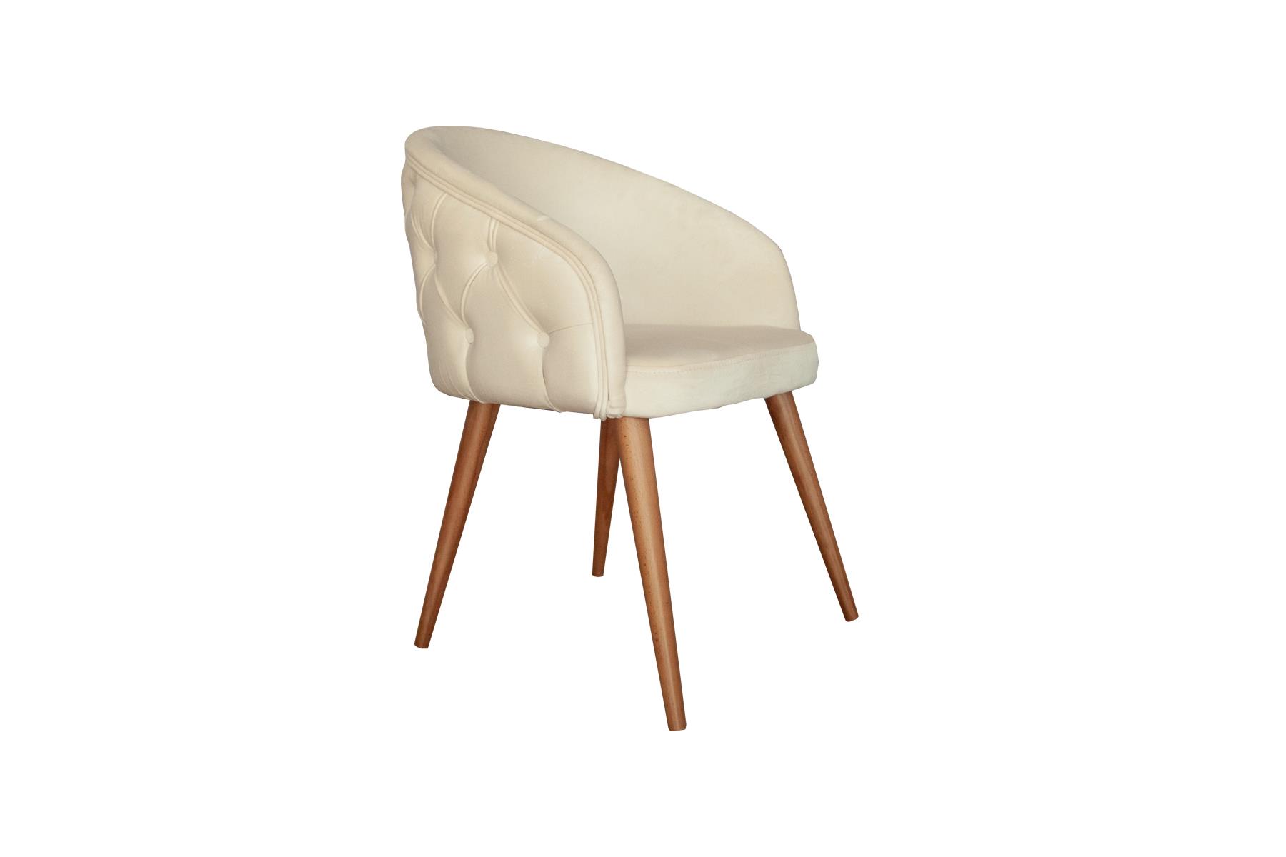 Ova elegantna stolica ostavlja snažan dojam diskretnim glamurom i elegantnim detaljima. Baršunasti naslon ukrašen dugmićima na pozadini upotpunjuju elegantan izgled ove stolice.