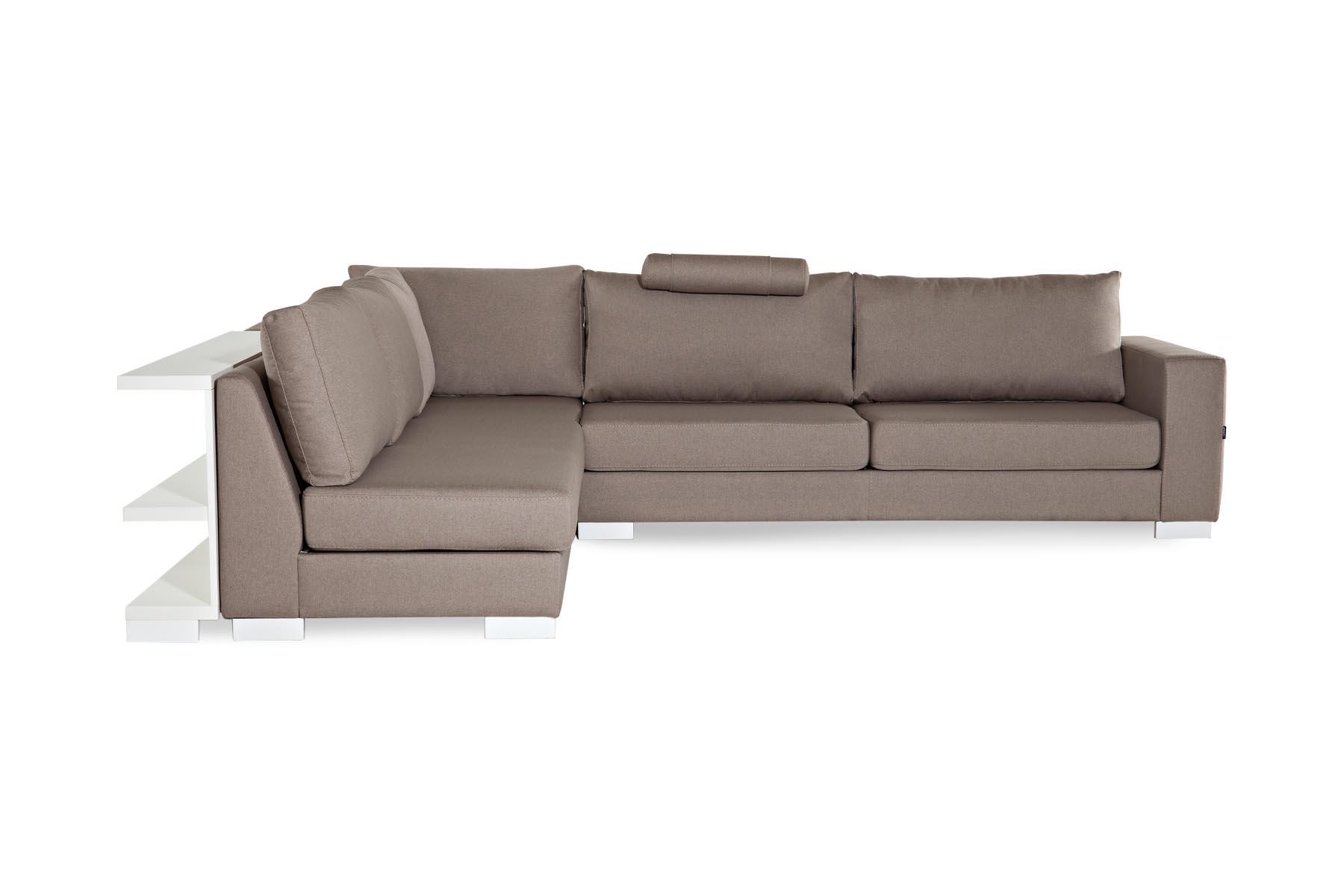 Jedna od najtraženijih ugaonih sofa, prvenstveno zbog svog izgleda, ali i funkcionalnosti. Ugaona posjeduje mehanizam za izvlačenje i prostrani sanduk za odlaganje.